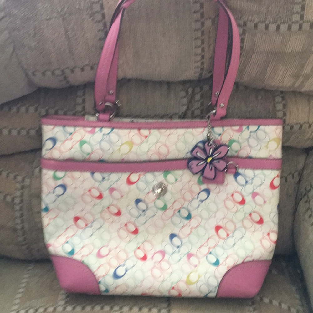 Multi colored coach purse( authentic)